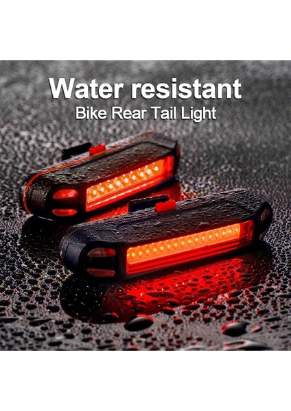 Bisiklet - Scooter Kırmızı Çakar Işık Bisiklet LED USB Şarj 100 Lümen Su Geçirmez