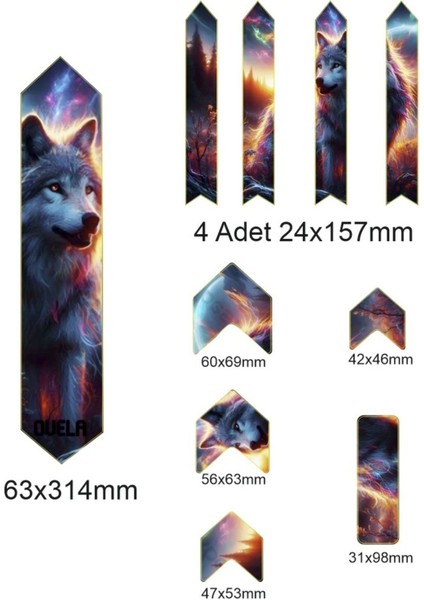 Ovela Kadro Sticker Seti Köpek Balığı