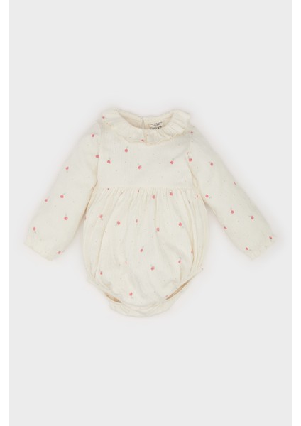 Kız Bebek Yenidoğan Floral Uzun Kollu Çıtçıtlı Body D9092A525SP
