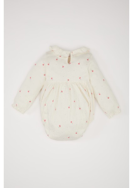 Kız Bebek Yenidoğan Floral Uzun Kollu Çıtçıtlı Body D9092A525SP