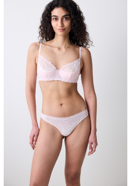 Valeria Lace Dantel Pembe Sütyen