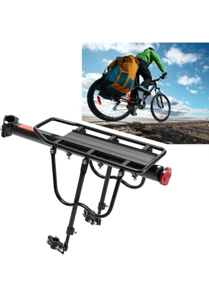 Bisiklet Arka Port Bagaj Alüminyum Ergonomik Tasarım Ayarlanabilir Bagaj Sport View Montaj Seti