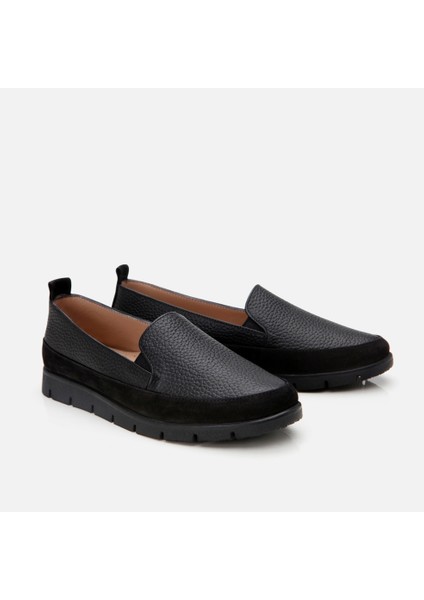 01AYH306710A100 Deri Siyah Kadın Loafer
