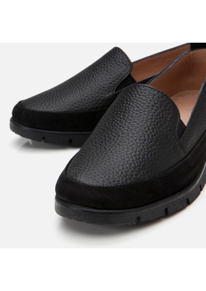 01AYH306710A100 Deri Siyah Kadın Loafer