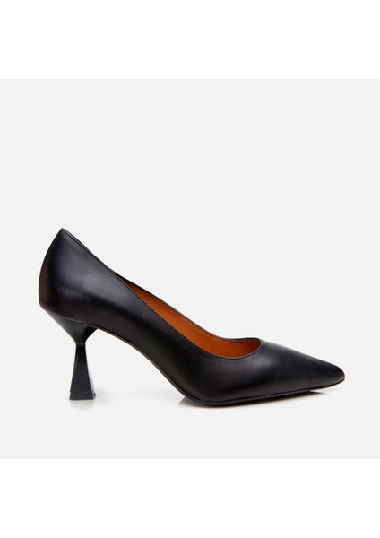 01AYH304140A100 Deri Siyah Kadın Stiletto