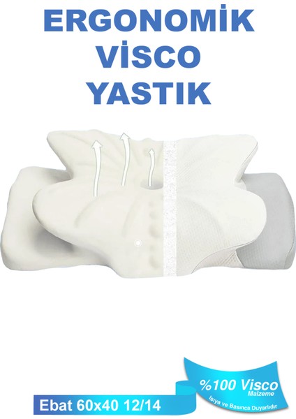 Ortopedik Visco Yastık Boyun Fıtığı Boyun Düzleşmesi Boyun Destekli Güzellik Yastığı