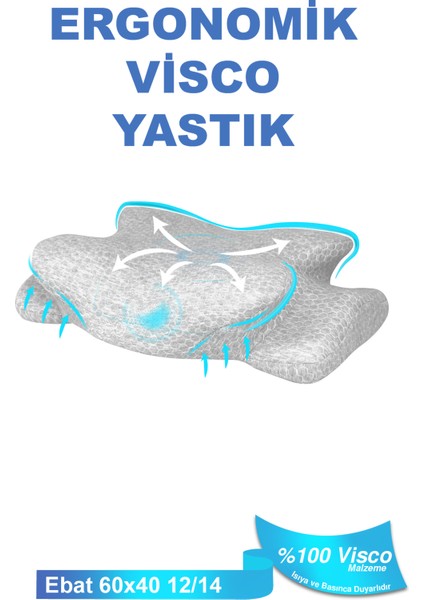 Ortopedik Visco Yastık Boyun Fıtığı Boyun Düzleşmesi Boyun Destekli Güzellik Yastığı