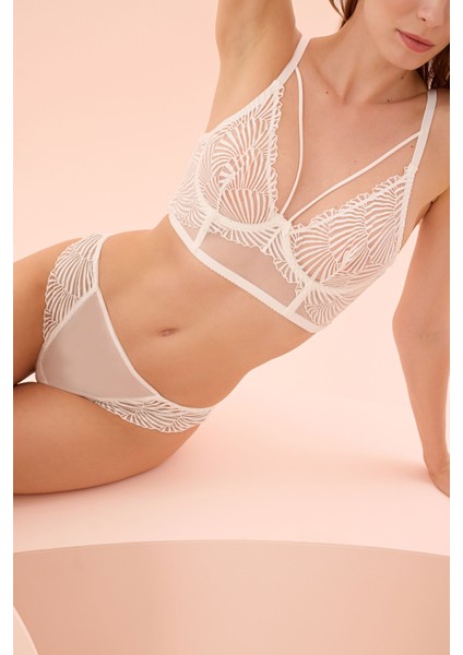 Ishe Lace Dream Ekru Sütyen Külot Takımı NBB4744