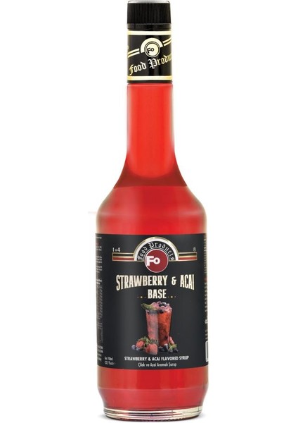 Çilek ve Açai Aromalı Baz Şurup 700 ml