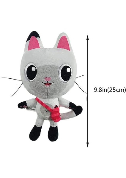 2 Adet 25 cm Anime Gabby Evi Peluş Oyuncak (Yurt Dışından) modelleri