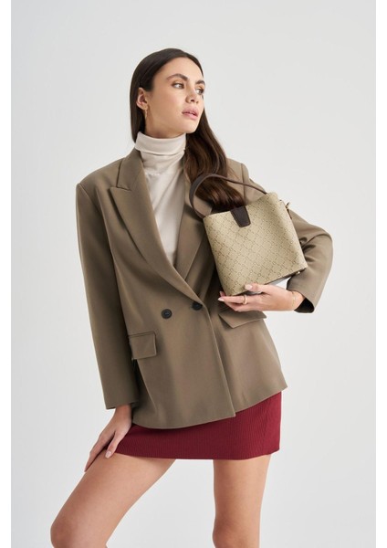 Desenli Kadın El ve Omuz Çantası (Yurt Dışından)