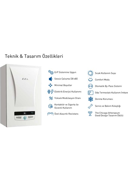 Arceus 24 Kw - 20.640 Kcal/h Elektrikli Kombi 24MT Tr