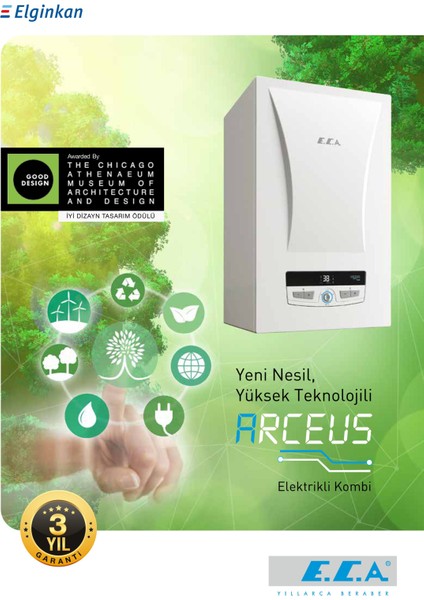 Arceus 24 Kw - 20.640 Kcal/h Elektrikli Kombi 24MT Tr