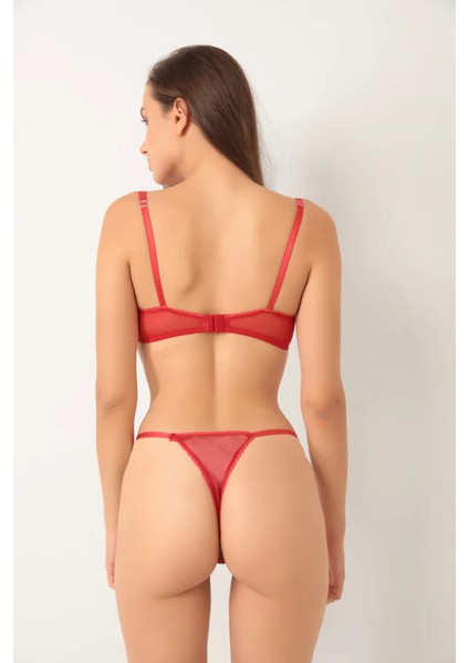Kırmızı Bralet Sütyen Takım