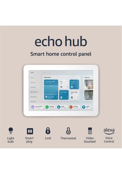 Echo Hub | Alexa ile 8 Inç Akıllı Ev Kontrol Paneli