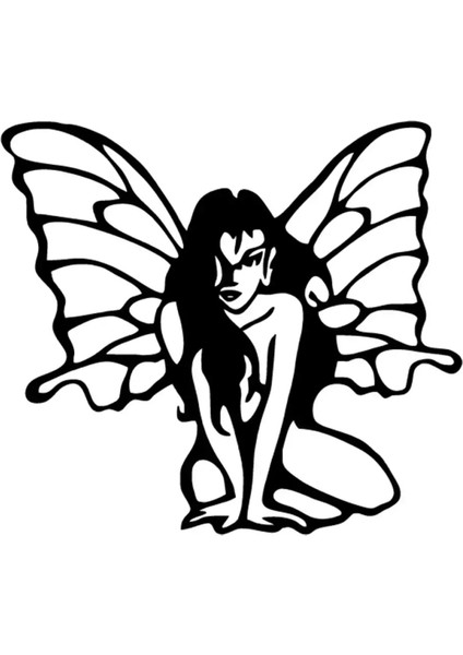 Kanatlı Peri Duvar Dekor Sticker 40 x 36 cm