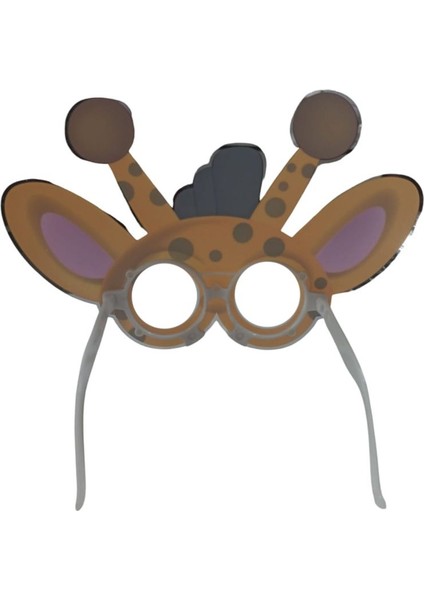 Gösteri Için Pvc Plastik Zürafa Çocuk Hayvan Gözlüğü Maskesi 1 Adet fırsatları