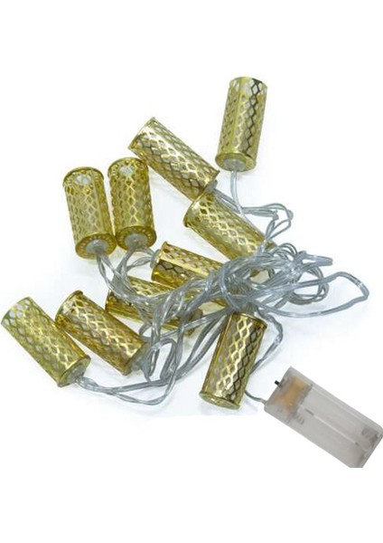 Ramazan Temalı Gün Işığı 10 Ampullü Kandil Şeklinde Pilli LED Işık 2 mt modelleri