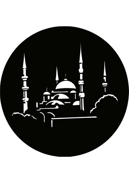 Cami Silueti Duvar Dekor Sticker (Tip 2) 40 x 40 cm