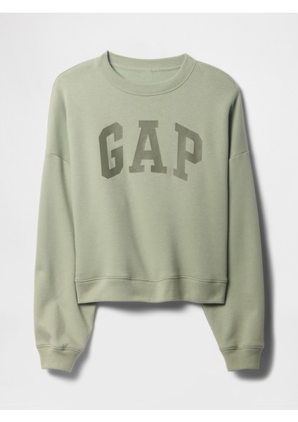 Kadın Yeşil Gap Logo Fleece Sweatshirt