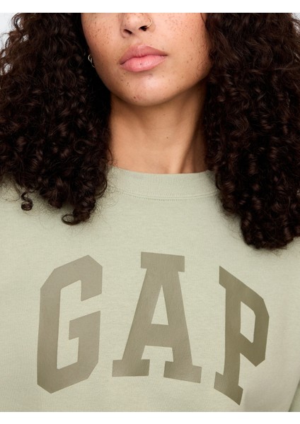 Kadın Yeşil Gap Logo Fleece Sweatshirt