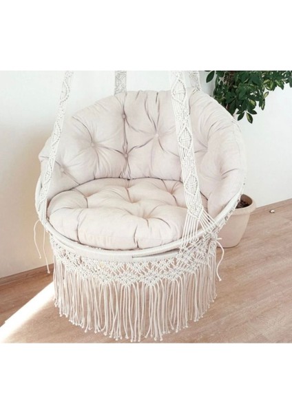 Caviss Home Makrome Salıncak Minderi Bahçe Mobilyaları
