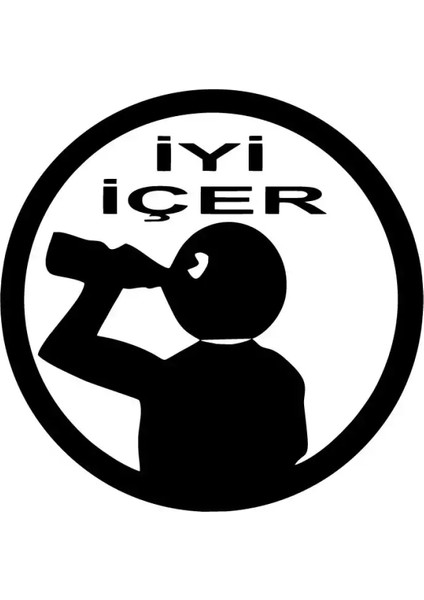 Iyi Içer Duvar Dekor Sticker 40 x 40 cm