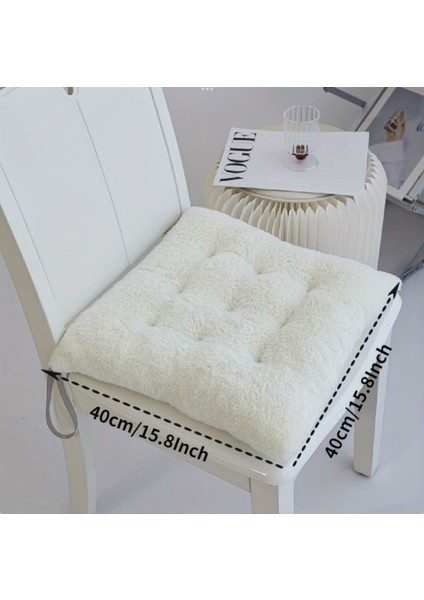 Ev Dekoratif Teddy Bukle Kumaş Sandalye Minderi Yer Oturma Minderi 45 x 45 (1 Adet)