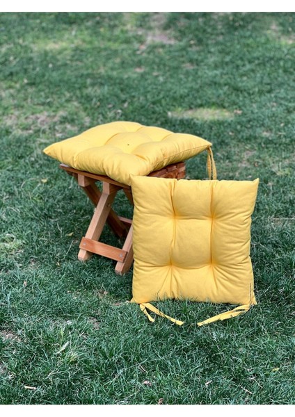 4'lü Kombin Pofidik Minder Kare Pofuduk Sandalye Minderi Duck Bezi 40 x 40 cm