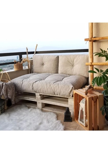 Premium Kalite Dolgulu Palet Bahçe Minderi 120 x 80 Alt Üst Takım fiyatları
