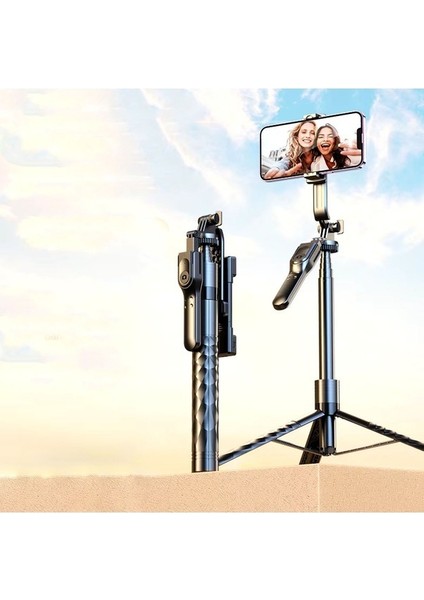 Lung K28 Telefonlar Için 170 cm Bluetooth Büyük Tripod fırsatları