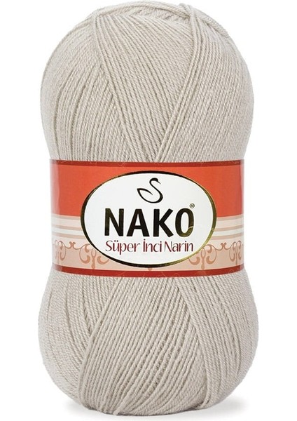 Süper Inci Narin 24015 Açık Bej (5 Adet) Örgü Ipi