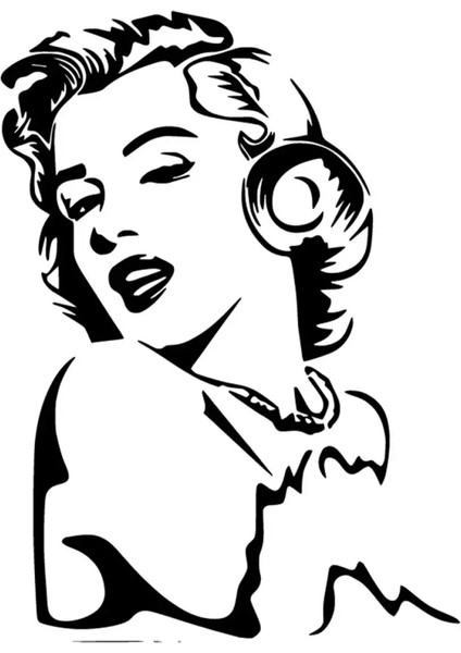 Marilyn Monroe Duvar Dekor Sticker 40 x 56 cm