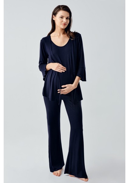 Uzun Kollu Ispanyol Paça Esnek Viskoz Hamile Pijama Takım fiyatları