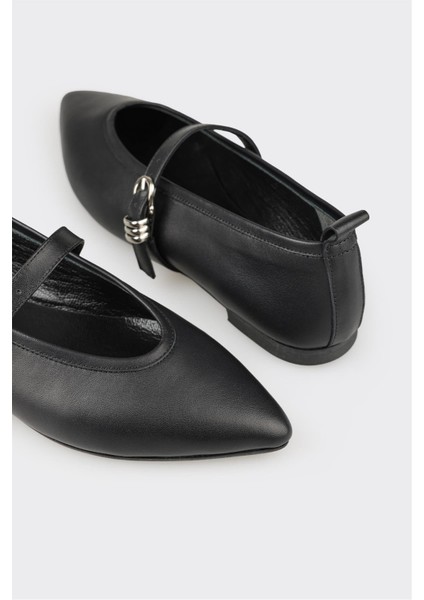 Siyah Deri Kadın Günlük Ayakkabı indirimleri