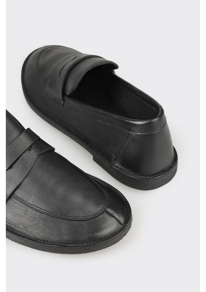 Siyah Deri Kadın Günlük Ayakkabı indirimleri