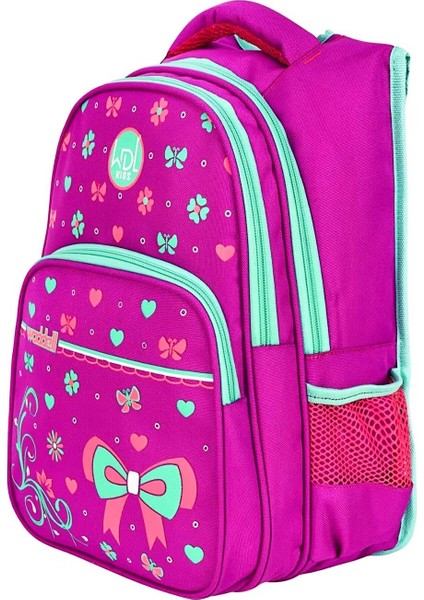 3 Bölmeli İlkokul Çantası ve Beslenme Çantası Kurdela Pembe 3026 modelleri