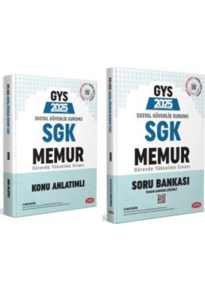 Data 2025 Sgk Memur Konu ve Soru 2 Li Set Data Yayınları