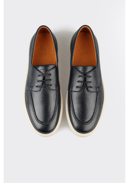 Lacivert Deri Erkek Günlük Ayakkabı fırsatları