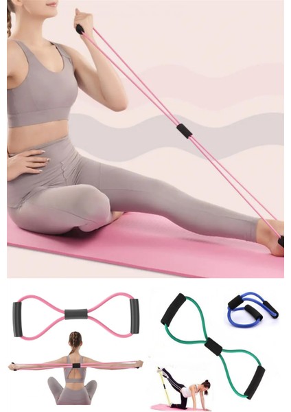 Plates Jimnastik Yoga Squat Aleti Kas Germe Güçlendirme Egzersiz El Kol Kondinasyon Lastiği