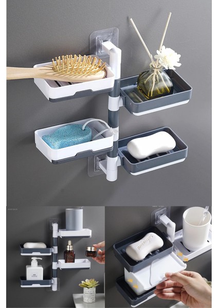 4 Katlı Pratik Katmanlı Banyo Organizer Standı Fonksiyonel Banyo Düzeni