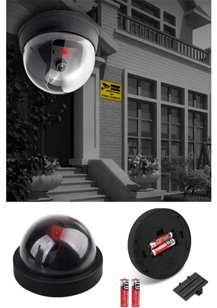 LED Işıklı Dome Güvenlik Kamerası Hırsız Caydırıcı