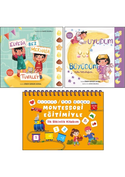 Tuvalet Kitabı, Uyku Kitabı, Cırt Cırtlı Etkinlik Kitabı 3'lü Set