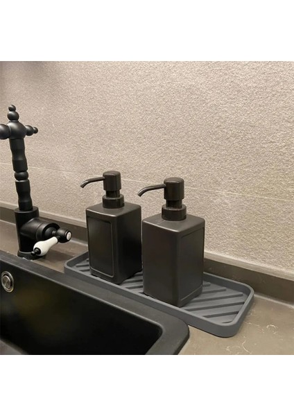 3 Adet Silikon Yağdanlık Yağlık Standı ,çok Amaçlı Organizer Sunumluk ,sabunluk Altlığı , 23X10 cm