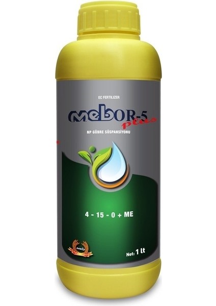 Mebor-5 Plus 4-15-0+Me Np Sıvı Yaprak Gübre 1Lt