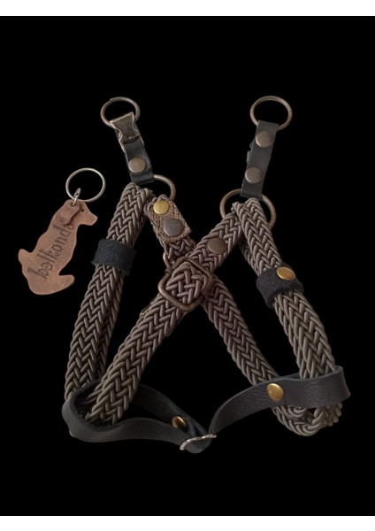 köpek göğüs tasması minik ırk örgülü kolon yeşil göğüs ölçüsü:30-60cm ayarlamalı dog harness GT4-25