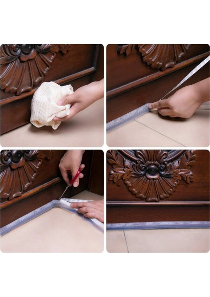 4 Metre Şeffaf Rüzgar Geçirmez Silikon Sızdırmazlık Şeridi Kapı Pencere Rüzgar Sızdırmaz Bant fiyatları