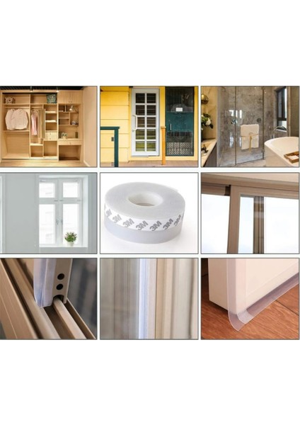 4 Metre Şeffaf Rüzgar Geçirmez Silikon Sızdırmazlık Şeridi Kapı Pencere Rüzgar Sızdırmaz Bant fırsatları