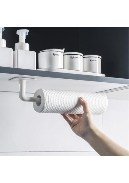 1 Adet Yapışkanlı L Şeklinde Havlu Askısı Mutfak Banyo Takı Kupa Kapak Bardak Duvar Askısı