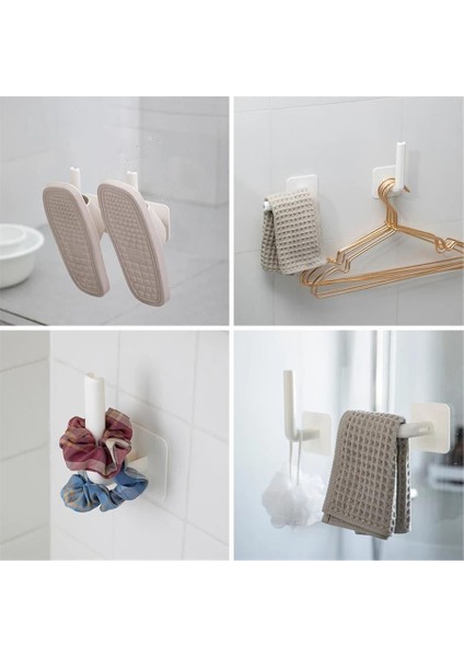 1 Adet Yapışkanlı L Şeklinde Havlu Askısı Mutfak Banyo Takı Kupa Kapak Bardak Duvar Askısı
